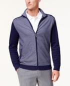 Tasso Elba Men's Jacquard Full Zip Sweater, Created For Macy's