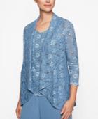 Alex Evenings Sequined Lace Shell & Jacket
