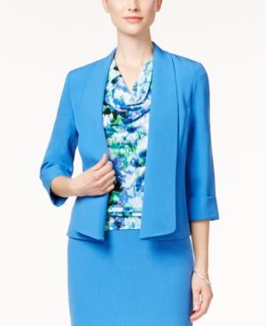 Kasper Petite Crepe Open-front Jacket