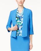 Kasper Petite Crepe Open-front Jacket