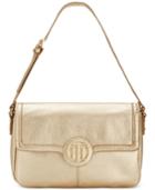 Tommy Hilfiger Maggie Pebble Leather Convertible Small Saddle Bag