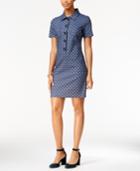 Tommy Hilfiger Diamond-pattern Denim Shirtdress