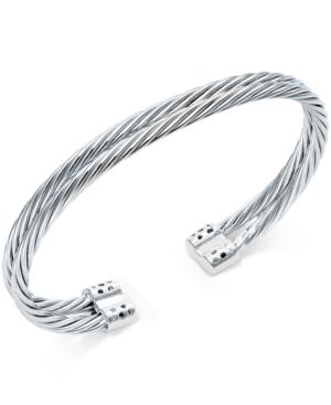 Diamond Pave Cuff Bracelet (1/5 Ct. T.w.) In Sterling Silver