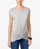 Inc International Concepts Twist-front T-shirt, Only At Macy's