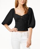 1.state Cropped Puffed-sleeve Top