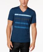 Inc International Concepts Men's Striped V-neck T-shirt, Created For Macy's