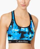 Calvin Klein Cyan Monet Racerback Bikini Top Women's Swimsuit