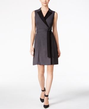 Calvin Klein Colorblocked Wrap Dress
