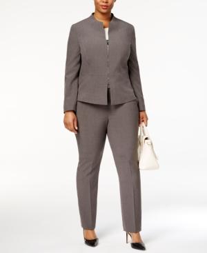 Tahari Asl Plus Size Zip-front Pantsuit