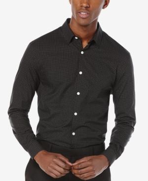 Perry Ellis Men's Mini-check Long-sleeve Shirt
