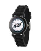 Gametime Nfl Philadelphia Eagles Kids' Black Plastic Time Teacher Watch