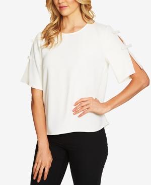 Cece Bow-sleeve Crepe Blouse