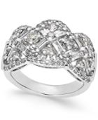Diamond Scallop Edge Ring (1-1/2 Ct. T.w.) In 14k White Gold