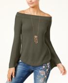American Rag Juniors' Off-the-shoulder Sweater, Created For Macy's