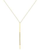 Giani Bernini Cubic Zirconia Bar Lariat Necklace In 24k Gold-plated Sterling Silver, Only At Macy's