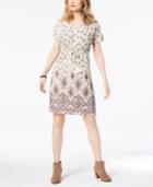 Style & Co Printed Dolman-sleeve Dress, Created For Macy's
