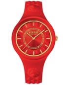 Versus By Versace Women's Fire Island Red Silicone Strap Watch 39mm Soq10 0016
