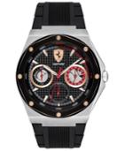 Ferrari Men's Aspire Black Silicone Strap Watch 42mm