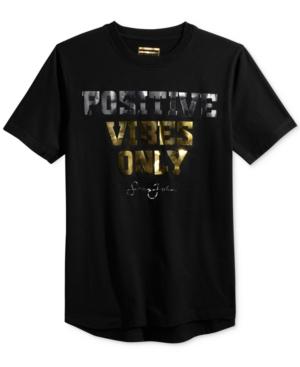 Sean John Men's Positive Vibes Only Metallic-print T-shirt, Only At Macy's