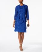 R & M Richards 2-pc. Sequined Lace Jacket & Dress