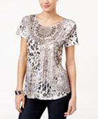 Style & Co. Short-sleeve Printed Top, Only At Macy's