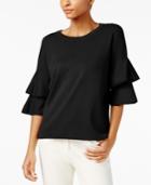 Ny Collection Tiered Ruffled Top