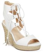 Guess Women's Lamba Lace-up Platform Wedge Espadrille Sandals Women's Shoes