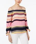 Inc International Concepts Off-the-shoulder Tie-cuff Top, Only At Macy's