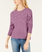 Hooked Up By Iot Juniors' Faux-pearl Pullover Sweater
