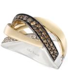 Le Vian Chocolatier Diamond Ring (1/2 Ct. T.w.) In 14k White And Yellow Gold
