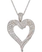 Diamond Heart Pendant Necklace (1-1/8 Ct. T.w.) In 14k White Gold