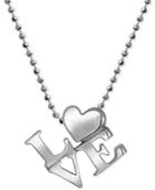 Alex Woo Love Heart Pendant Necklace In Sterling Silver