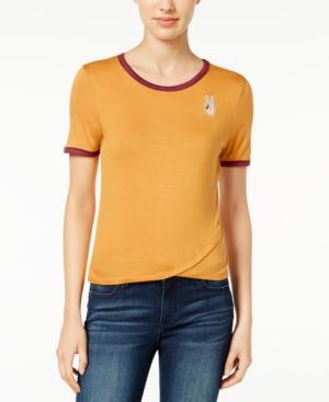 Rebellious One Juniors' Peace Patch Graphic T-shirt
