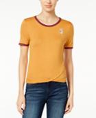 Rebellious One Juniors' Peace Patch Graphic T-shirt