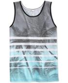 Univibe Men's Reflect Palm-print Stripe Tank