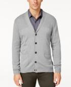 Tasso Elba Men's Big And Tall Faux Suede Shawl-collar Cardigan, Only At Macy's