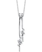 Sirena Energy Diamond Double Drop Pendant Necklace (1/4 Ct. T.w.) In 14k White Gold