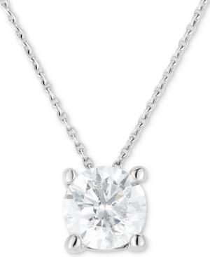 Diamond (3/4 Ct. T.w.) Solitaire 18 Pendant Necklace In 14k White Gold