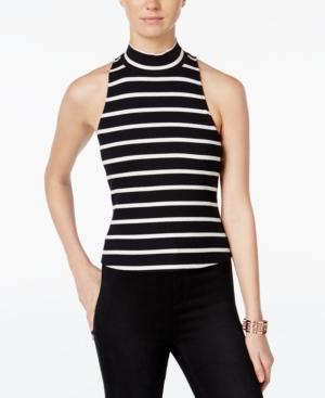 Xoxo Juniors' Striped Illusion Cutout Top