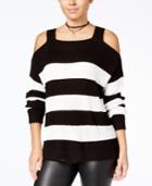 Hooked Up By It's Our Time Juniors' Cold-shoulder Sweater