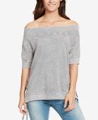 William Rast Everett Off-the-shoulder Sweatshirt