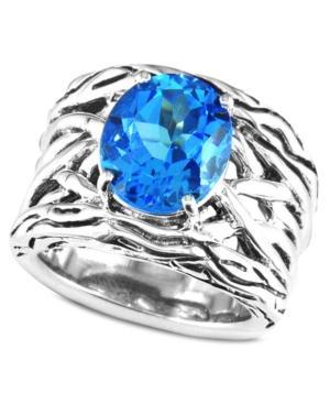 Balissima By Effy Blue Topaz Weave Band Ring (5-3/4 Ct. T.w.) In Sterling Silver