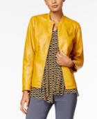 Alfani Stitch Detail Faux-leather Jacket, Created For Macy's