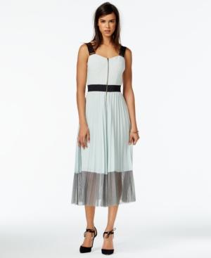 Rachel Rachel Roy Pleated Zipper-detail Midi Dress
