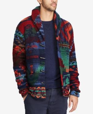 Polo Ralph Lauren Men's Iconic Patchwork Wool Cardigan
