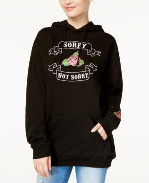 Hybrid Juniors' Sorry Not Sorry Graphic Hoodie
