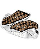 Le Vian Chocolatier Diamond Bypass Ring (5/8 Ct. T.w.) In 14k White Gold