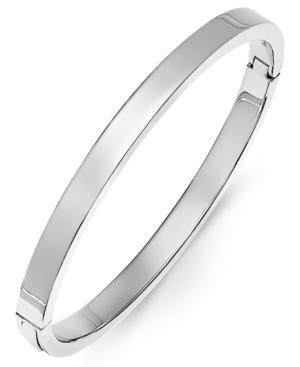 Polished Smooth Bangle Bracelet In Stainless Steel