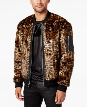 Guess Men's Faux-fur Bomber Jacket