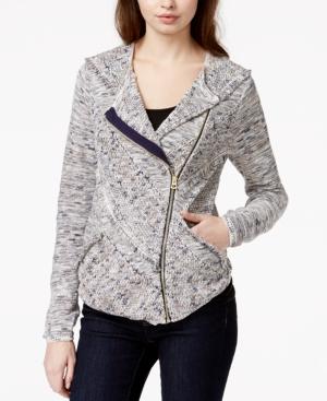 Lucky Brand Landscape Fringed Sweater Jacket